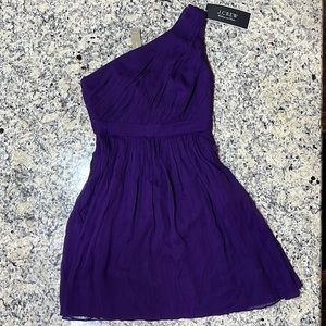 Purple J. Crew One Shoulder Bridesmaid Dress Size 0P NWT